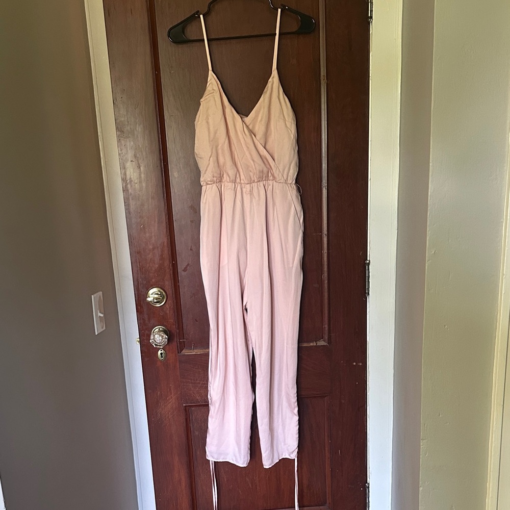 Lovers + Friends Pale Pink Spaghetti-Strap Jumpsuit